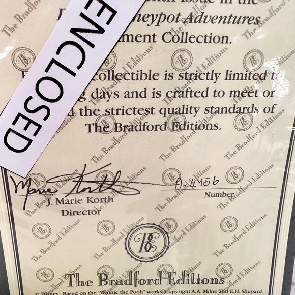 Bradford Pooh’s Honeypot Adventures Ornament Set Sweet Pursuits Mothers Day New - Picture 2 of 5